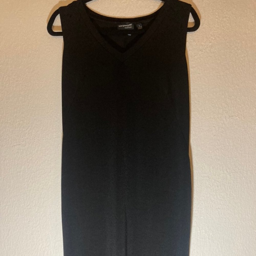 Susan Graver Style Passport Black Sheath Dress Size Small